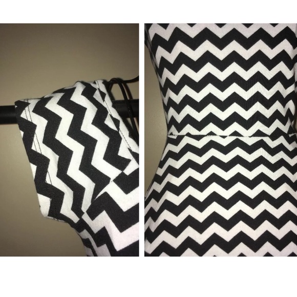Black & White chevron dress- Juniors Sm - Picture 2 of 6
